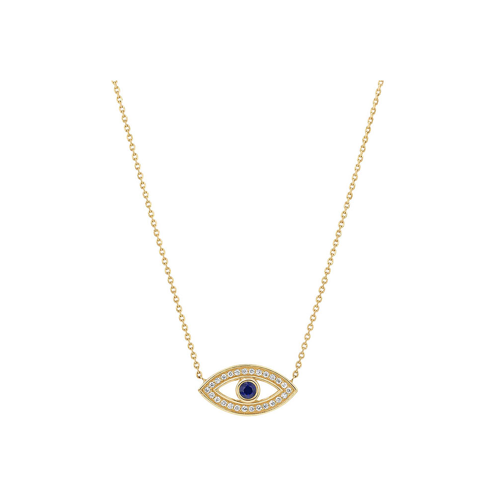 Pave evil hotsell eye necklace