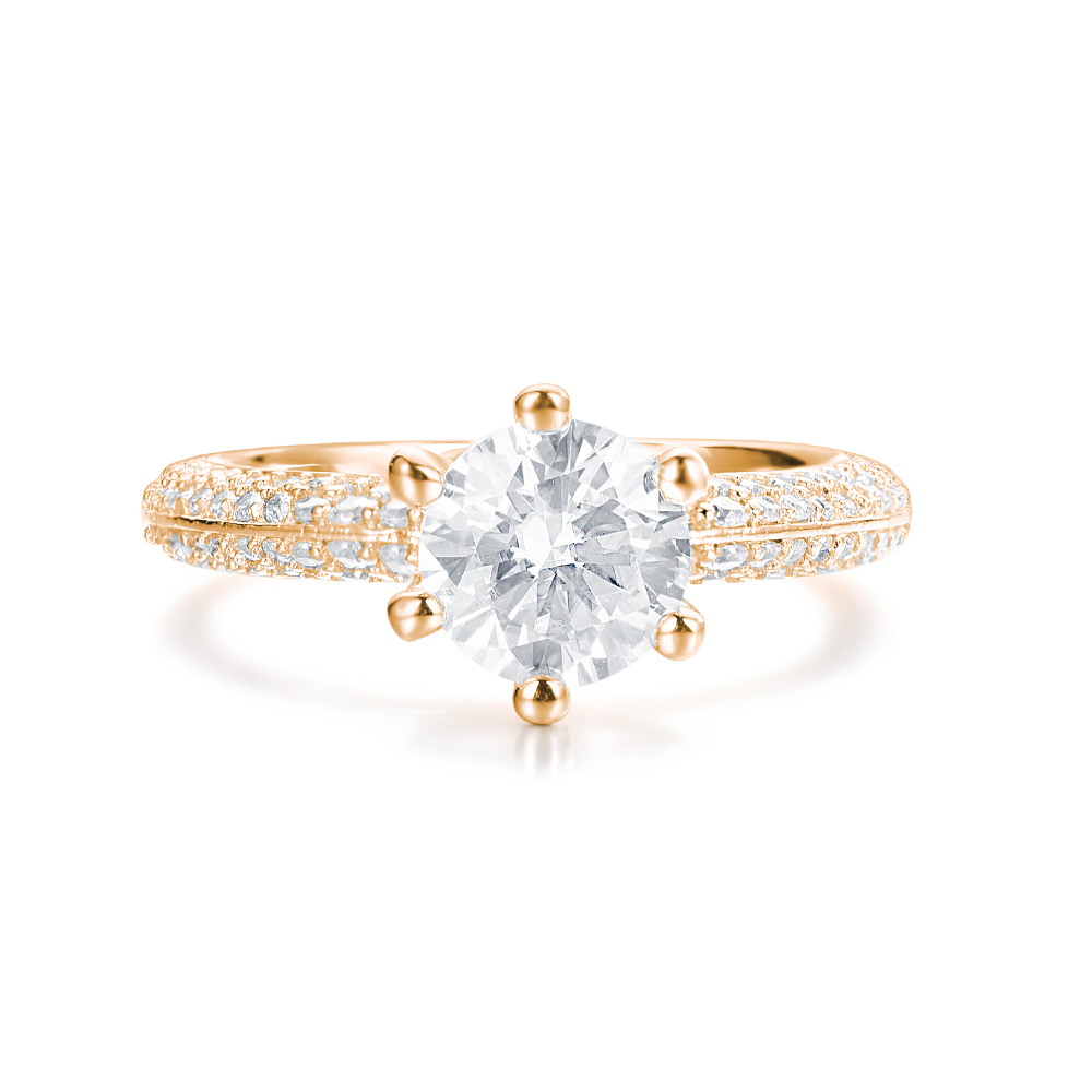 Pave set hotsell diamond ring