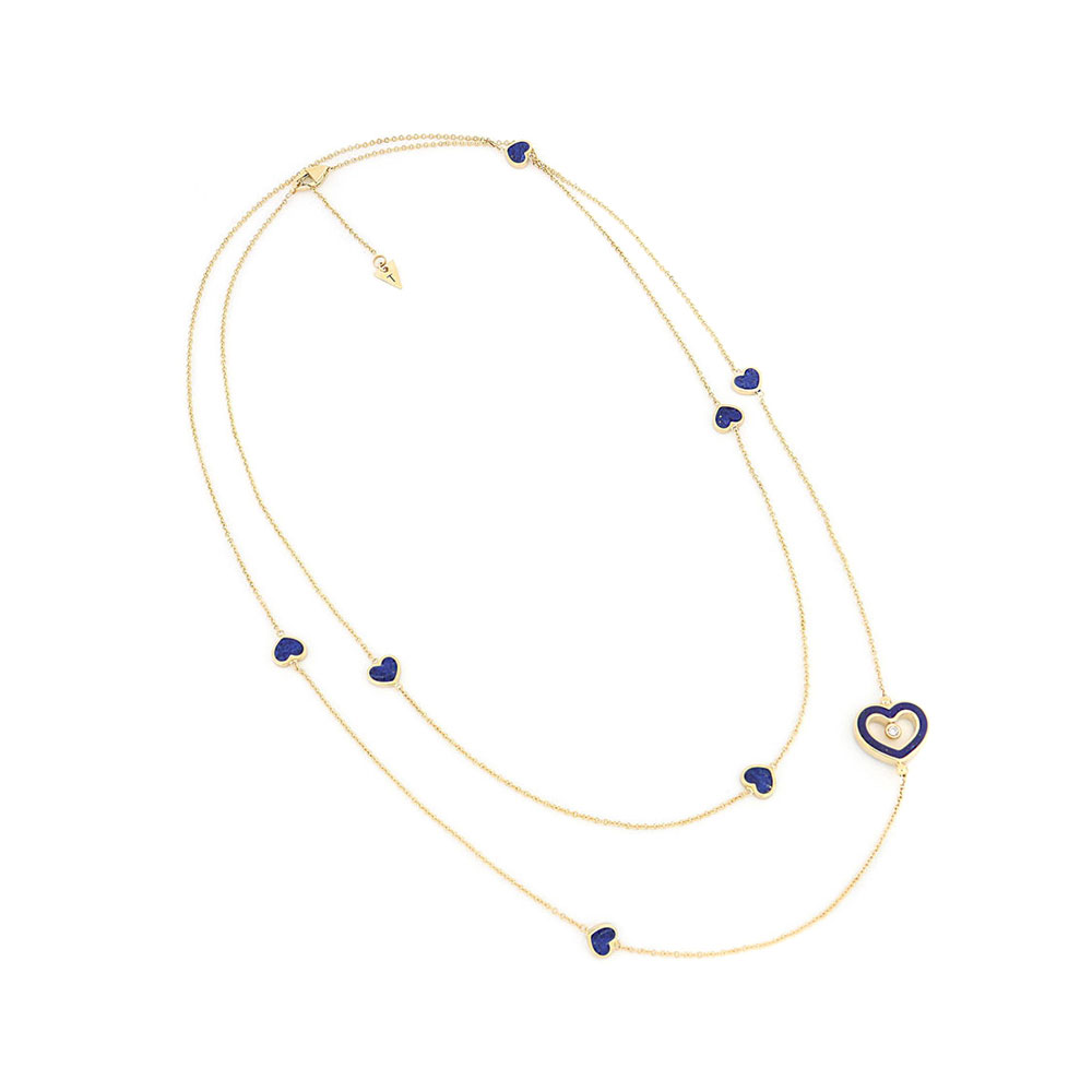 Blue Lapis Lazuli Diamond Necklace
