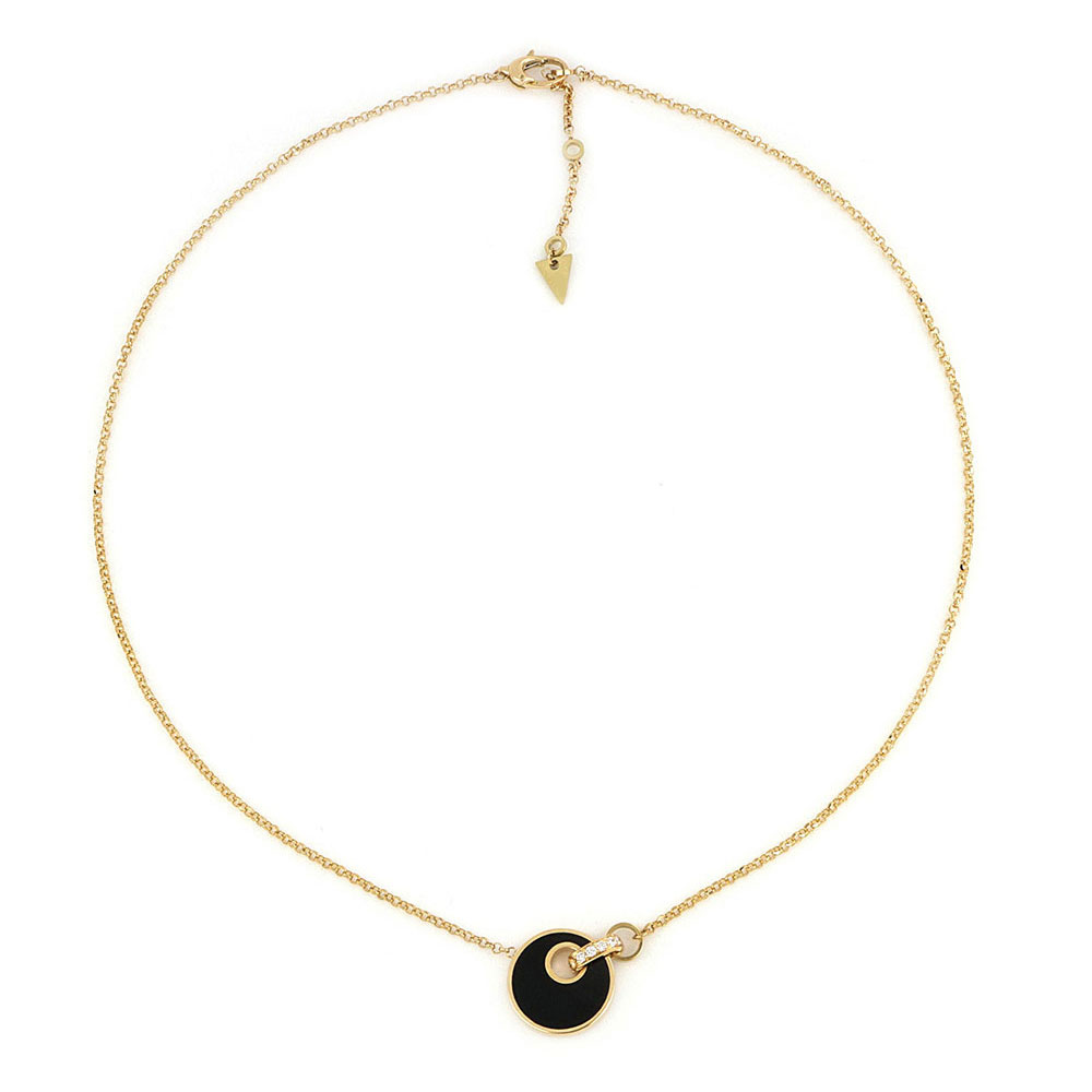 Black Onyx Necklace With Diamonds