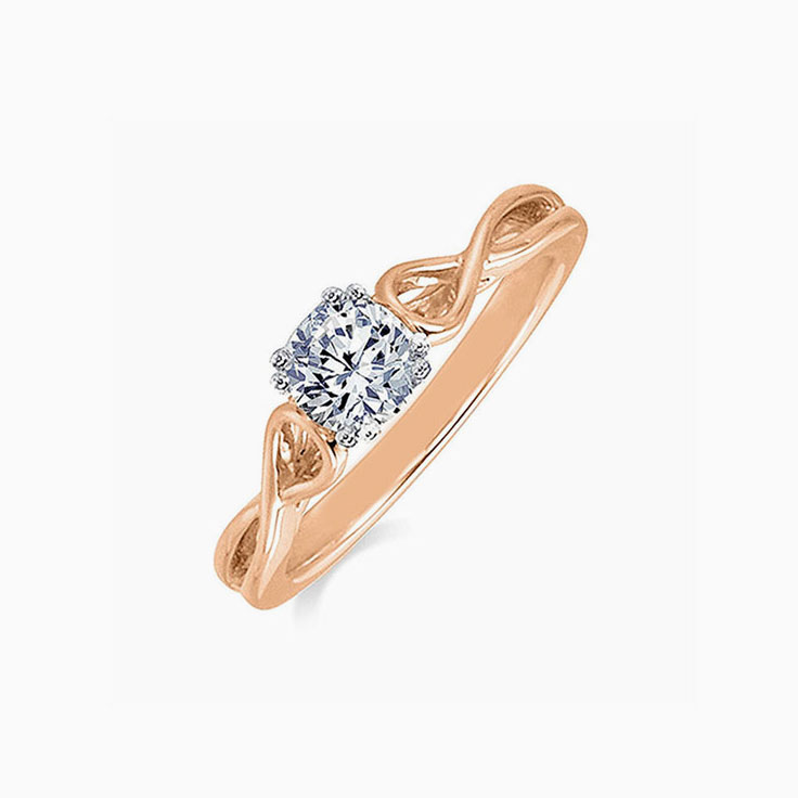 Twisted band engagement ring
