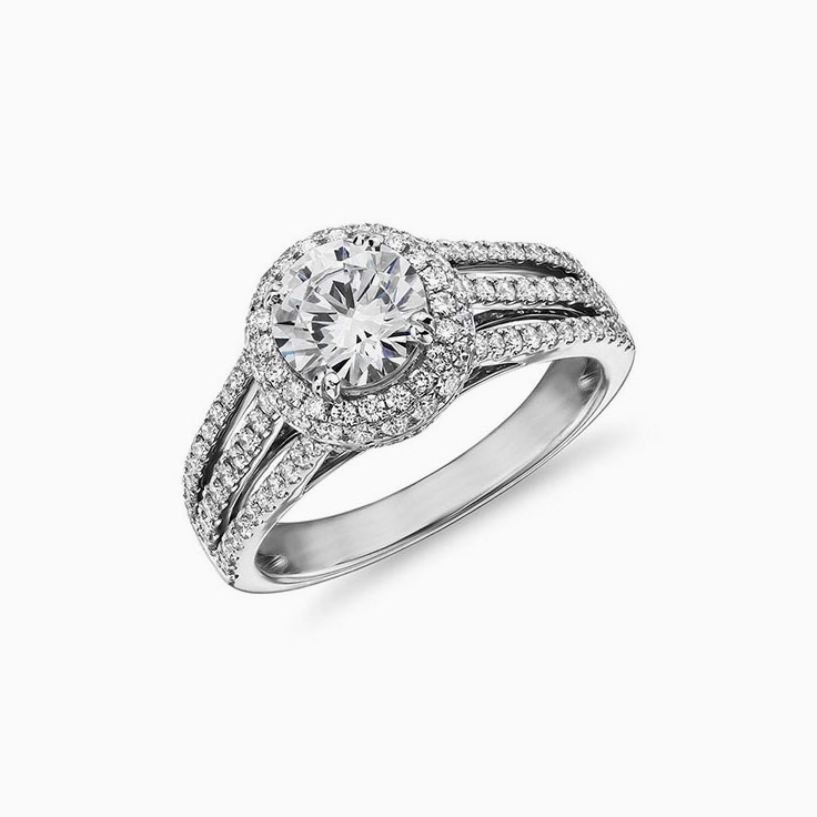 Thick band engagement ring