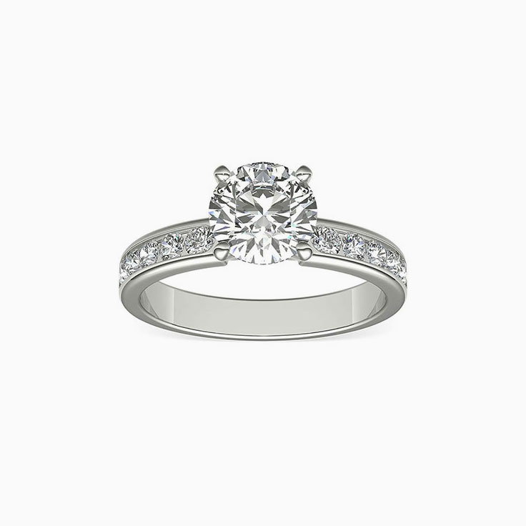 Channel Set Diamond Engagement Ring