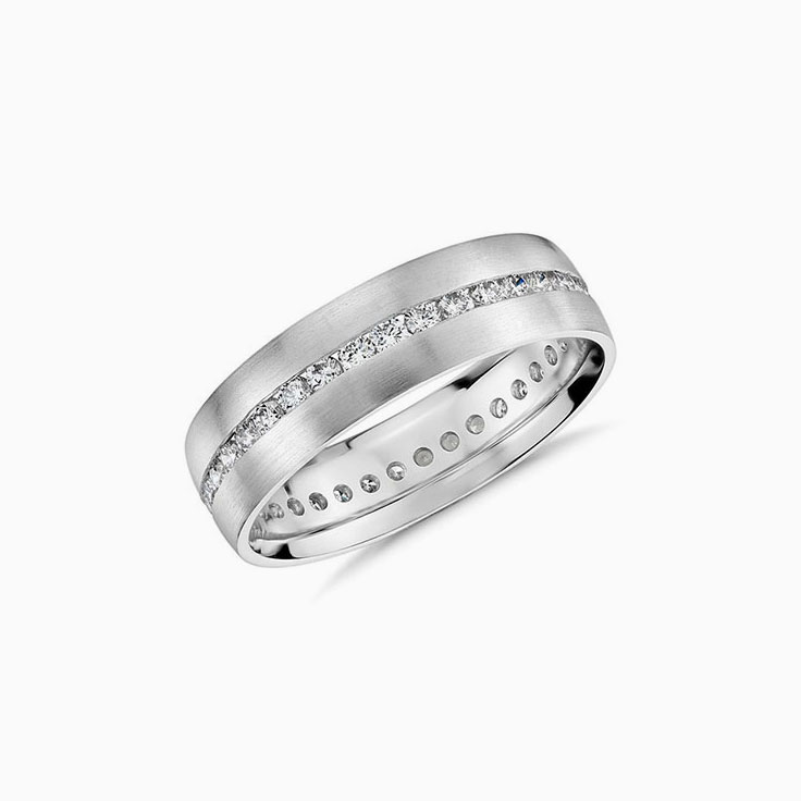Channel Set Diamond Engagement Eternity Band