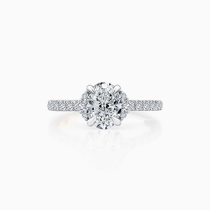 Oval Halo Engagement Ring