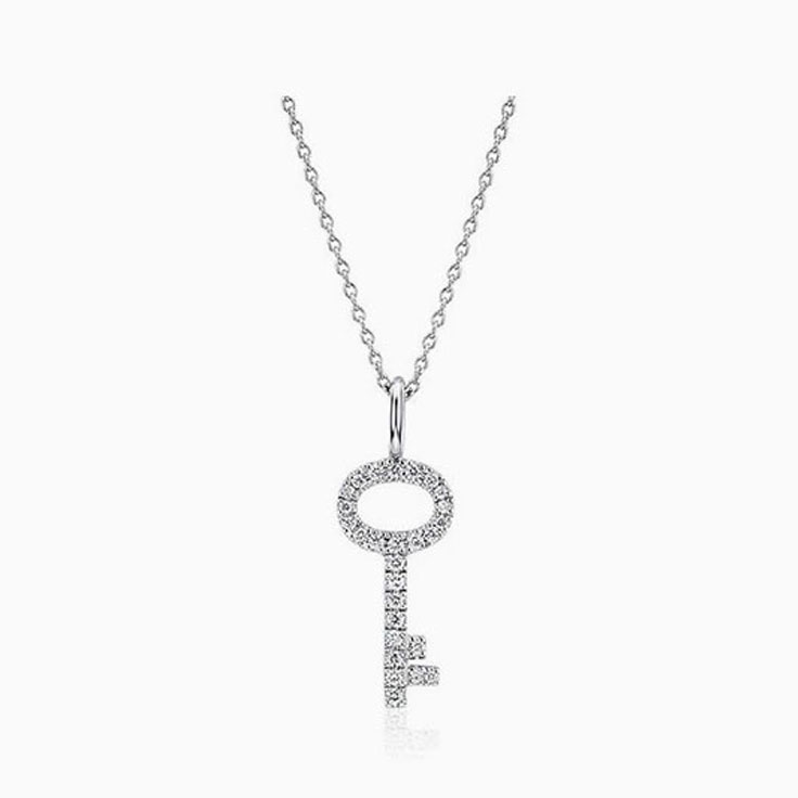 Classic Diamond Key Pendant