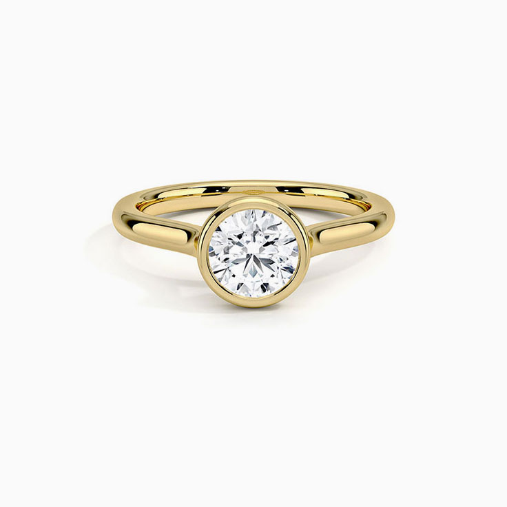 Bezel Set Oval Engagement Ring
