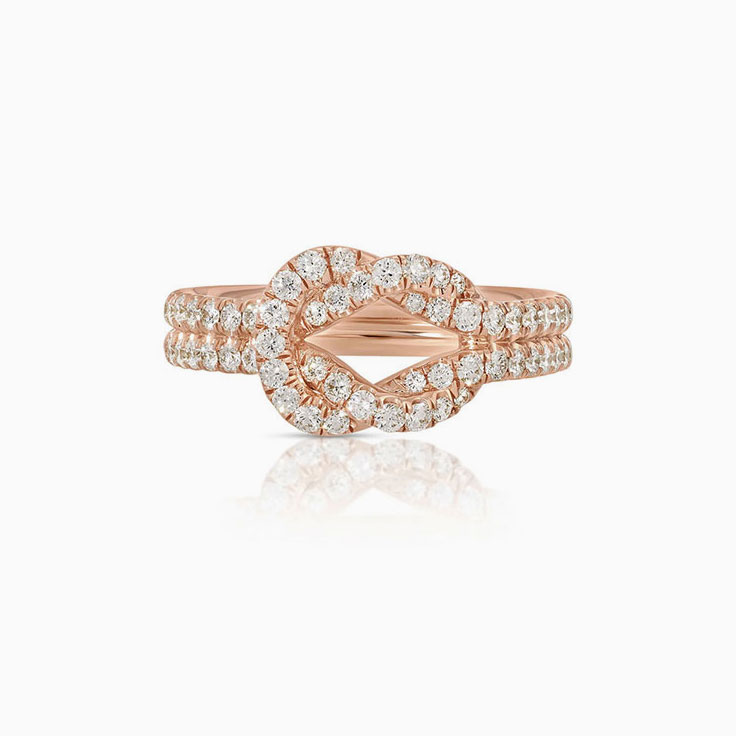 Classic Diamond Knot Ring