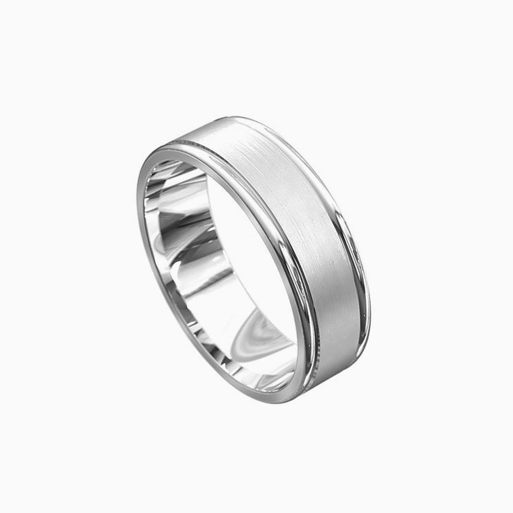 Mens Two Tone Brushed Band