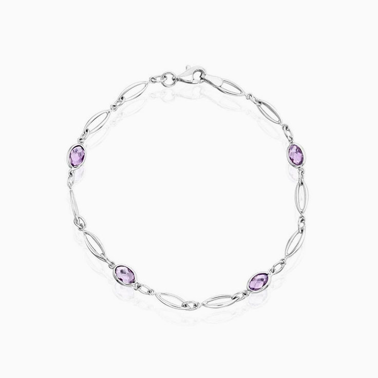 Oval Amethyst Bracelets