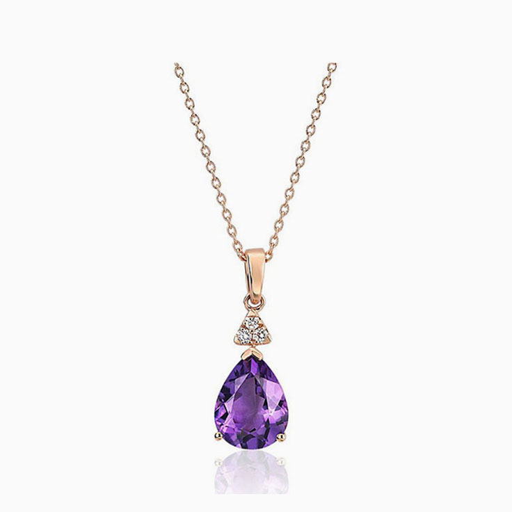 Pear Amethyst Pendant