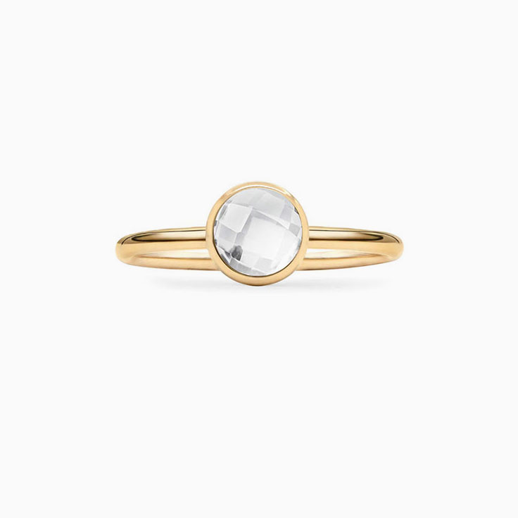 Bezel Set Birthstone Ring