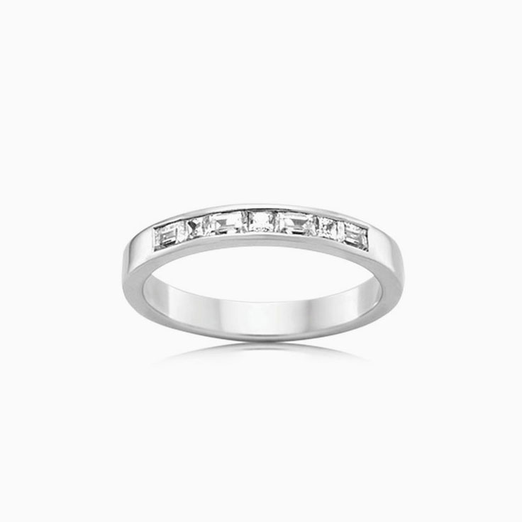 Baguette And Princess Cut Lab Diamond Ring