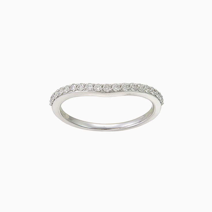 Curve Ladies Lab Diamond Wedding Ring