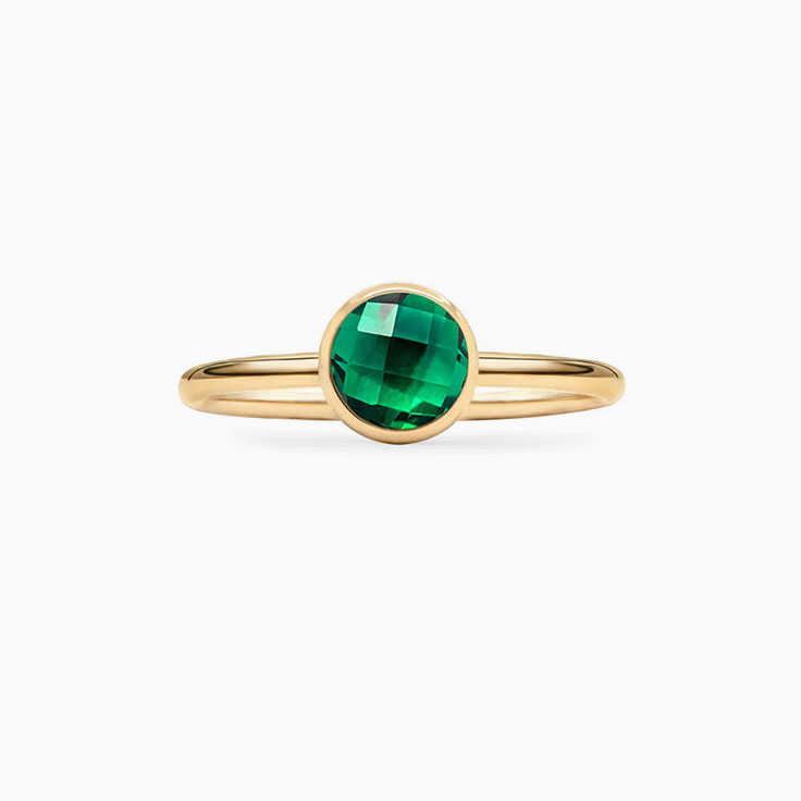 Bezel Set Emerald Ring