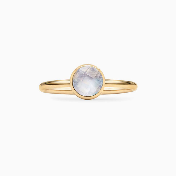 Bezel Set Moonstone Ring
