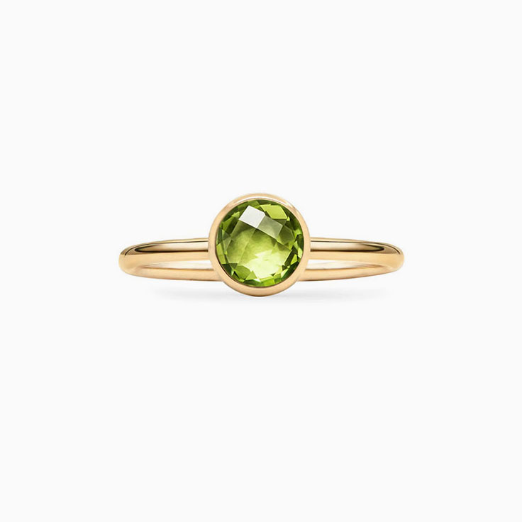 Bezel Set Peridot Ring