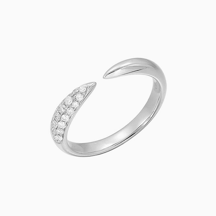 Pave set lab diamond ring