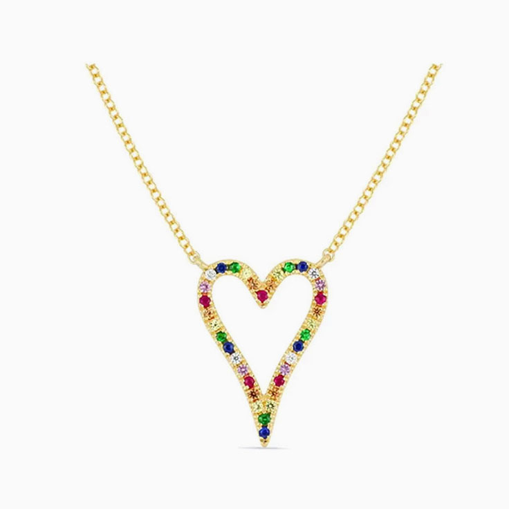 Gemstone Heart Necklace