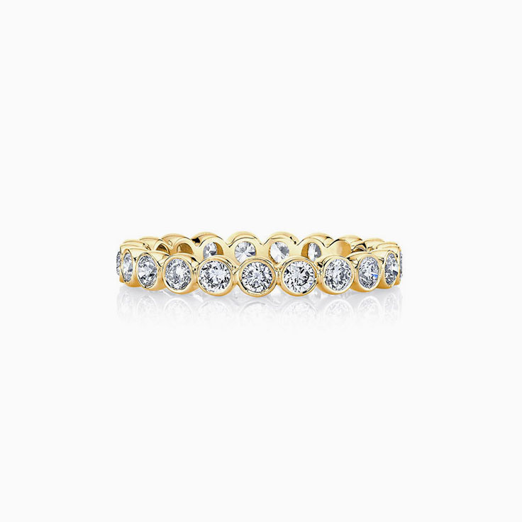 Bezel Set wedding Band