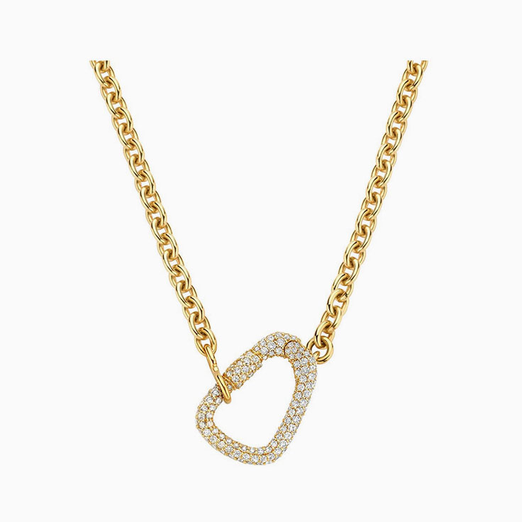 Pave diamond necklace