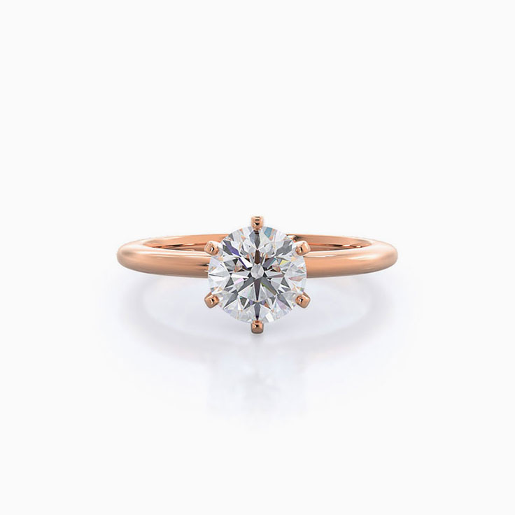 Claw Set Solitaire Lab Diamond Engagement Ring
