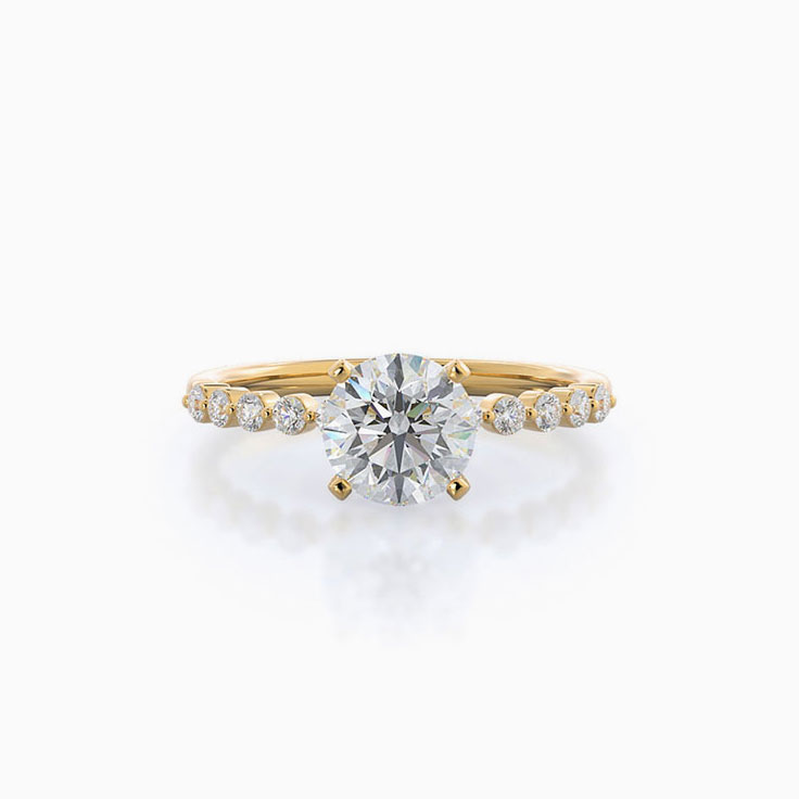 Round Lab Diamonds Engagement Ring
