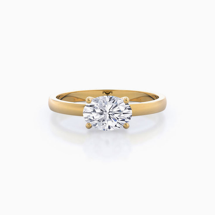 Solitaire Oval Lab Diamond Engagement Ring