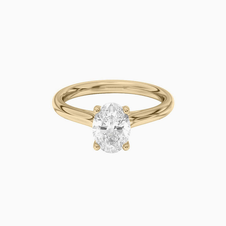 Classic Oval Diamond Engagement Ring
