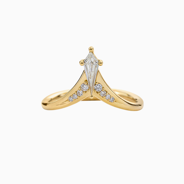 V shape wedding band