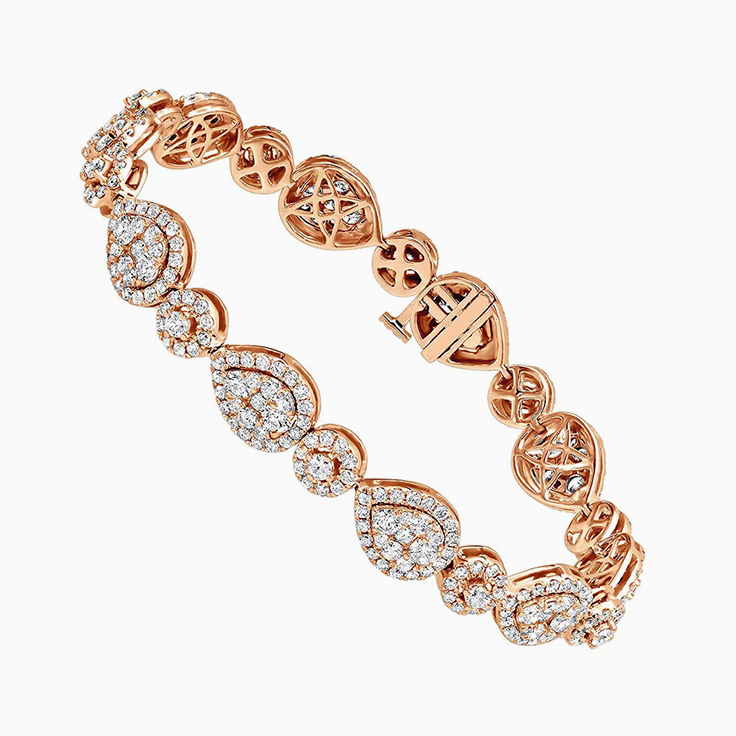 Cluster diamond bracelet