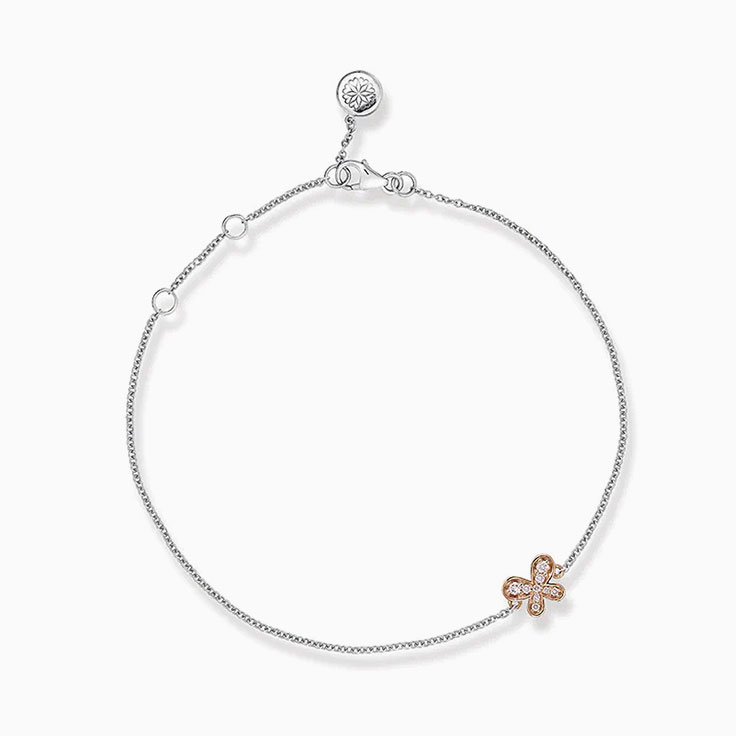 Petite patterned diamond bracelet