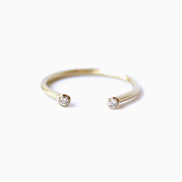 Cuff diamond wedding ring