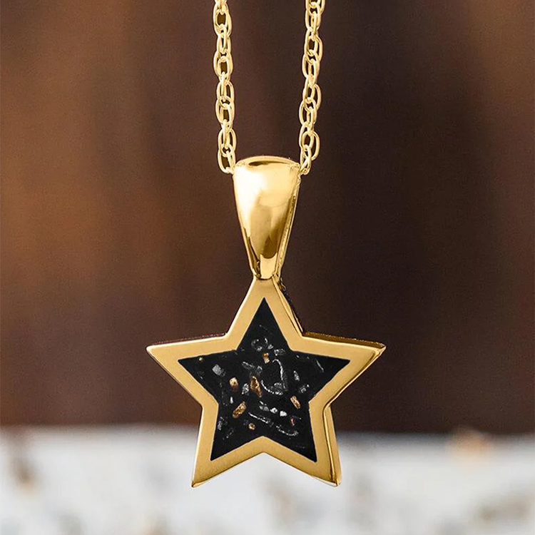 Black Star Meteorite Necklace