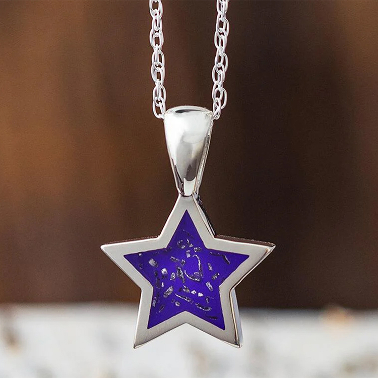 Purple Star Meteorite Necklace