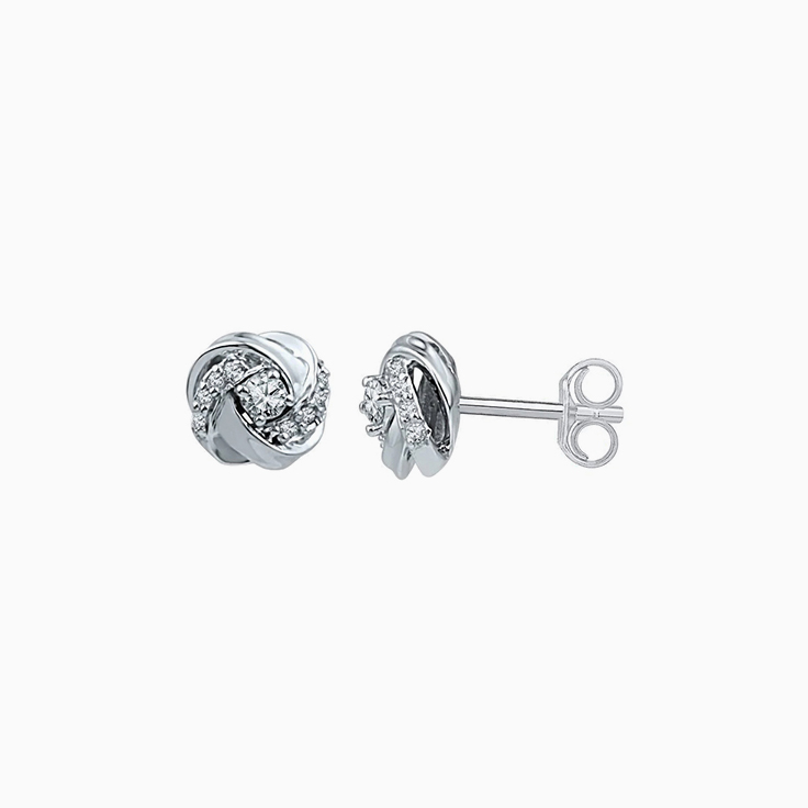 Diamond Knot Studs