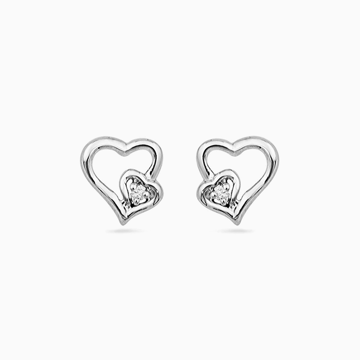 Diamond Heart Studs Earring