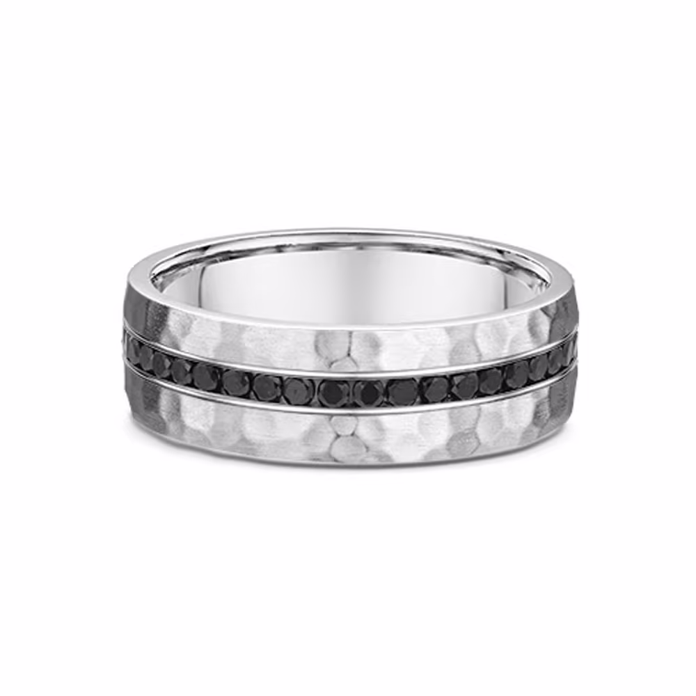 7mm Black Diamond Wedding Ring