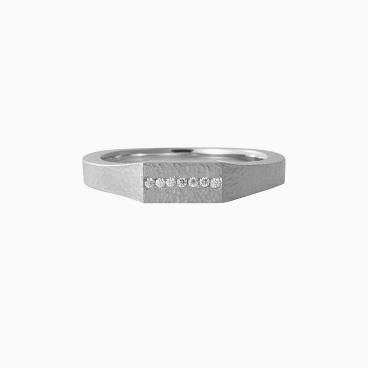 Signet Diamond wedding Ring