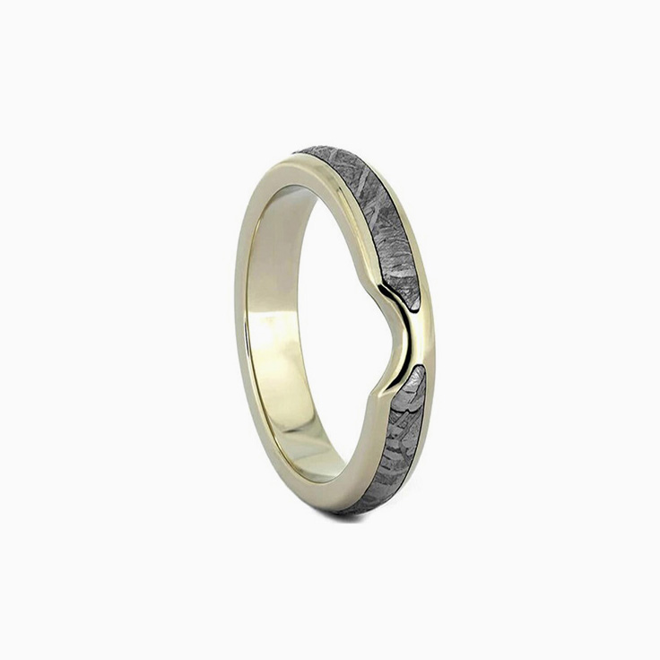 Womens Meteorite Wedding Ring