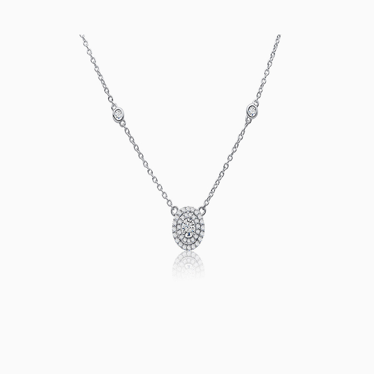 halo diamond necklace