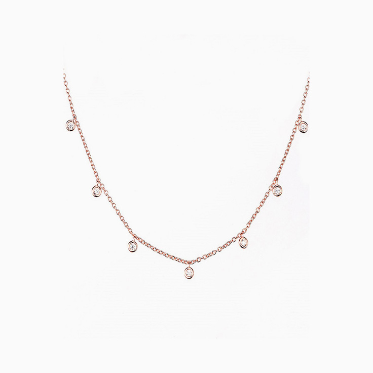 Diamonds by the yard bezel necklace