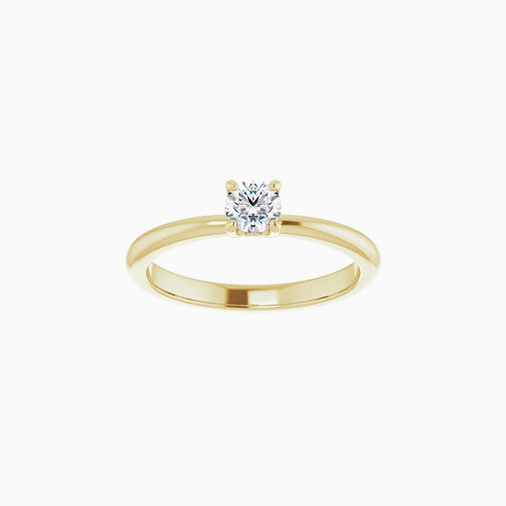 4 prong round engagement ring