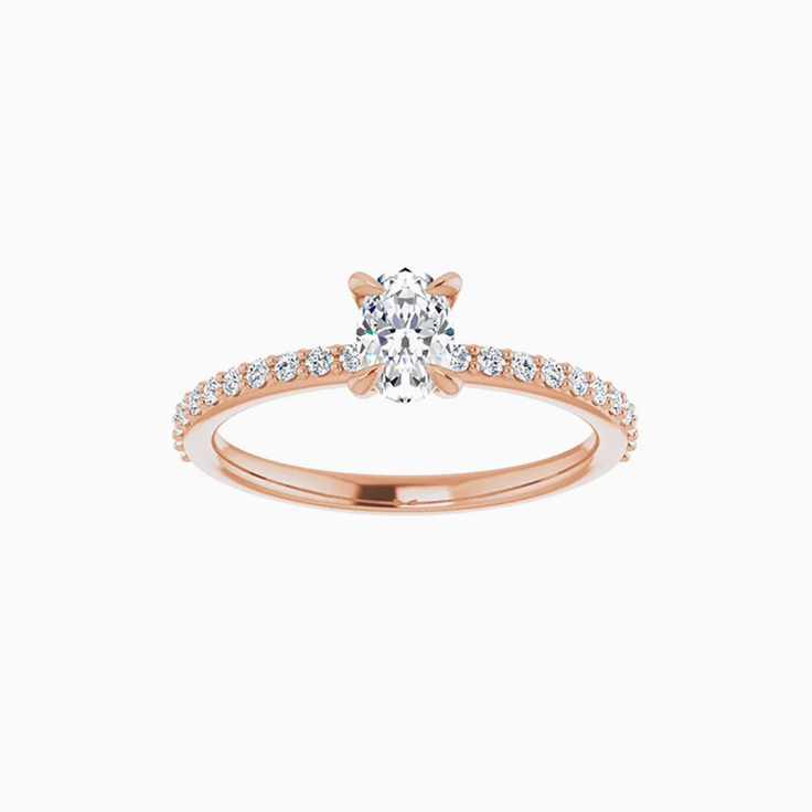 Half carat oval engagement ring