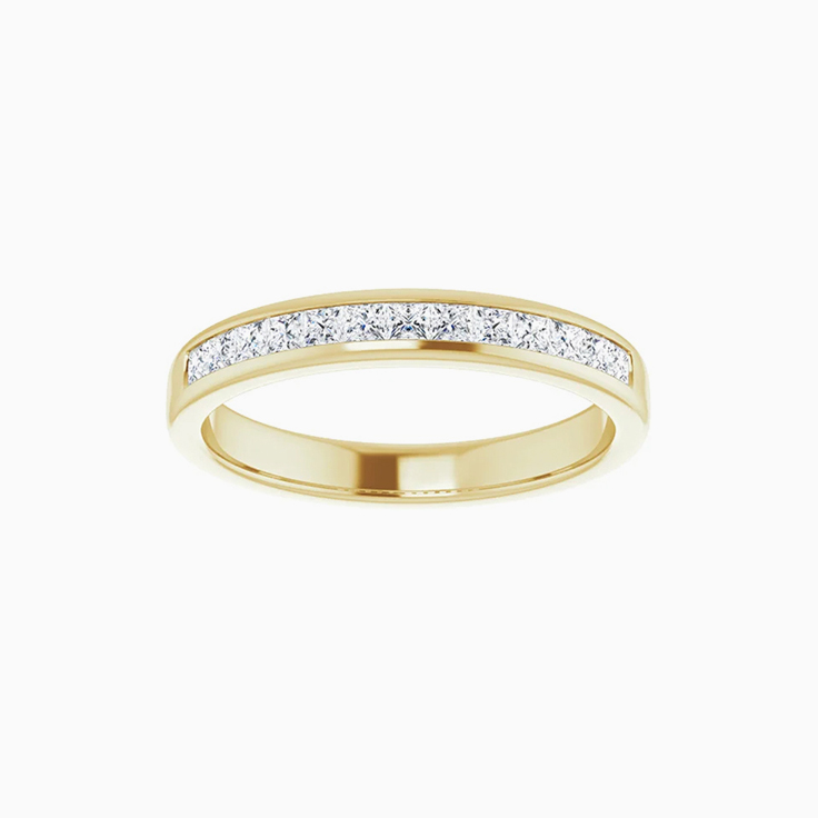 1 carat princess cut diamond wedding band