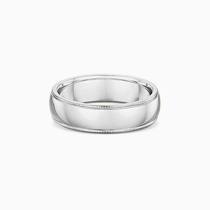 3D platinum male ring