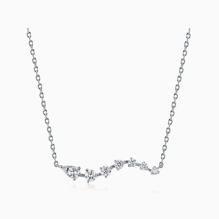 Diamond wave Necklace