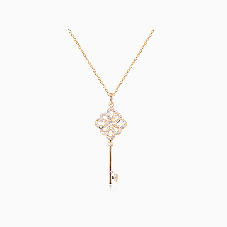 Diamond Key Pendant