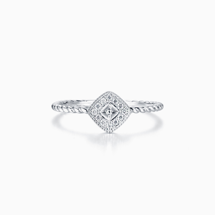 Cushion Cluster Ring