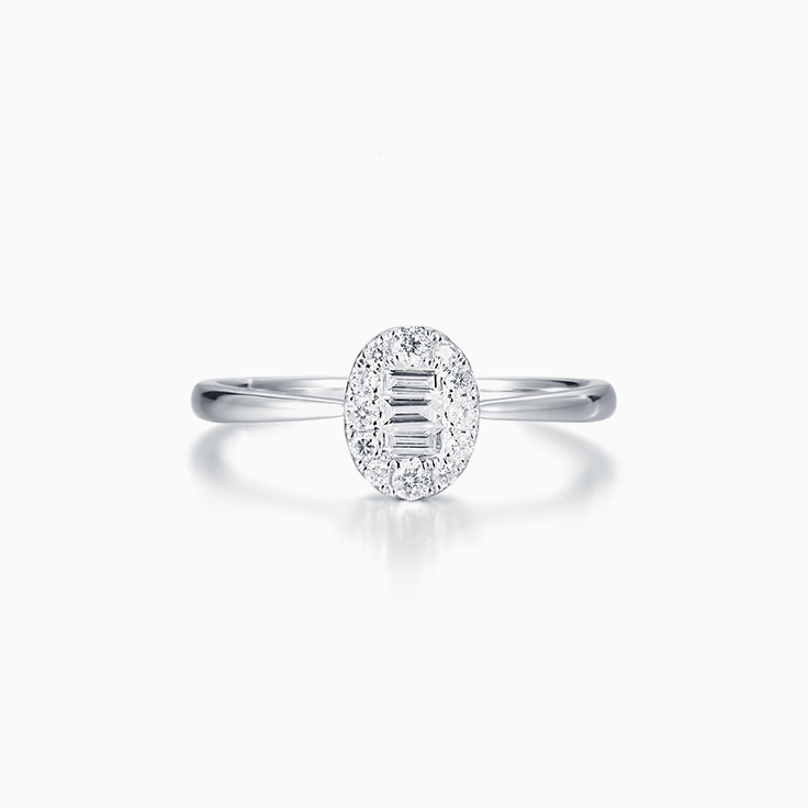 Oval Cluster Ring